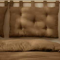 Tête de lit coussin gaze de coton (80 x 50 cm) Gaïa Camel