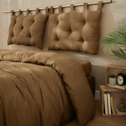 Tête de lit coussin gaze de coton (80 x 50 cm) Gaïa Camel