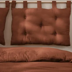 Tête de lit coussin gaze de coton (80 x 50 cm) Gaïa Terracotta