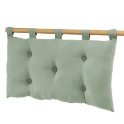 Tête de lit coussin gaze de coton (80 x 50 cm) Gaïa Vert eucalyptus