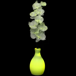 Vase orchidée lumineux à piles multicolore