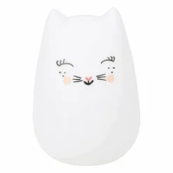 Veilleuse LED enfant (H12 cm) Chat Blanche