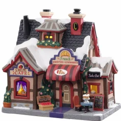 Village de Noël Lemax à piles lumineux Le Crêpe Café