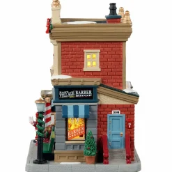 Village de Noël Lemax à piles lumineux Barbier de East village