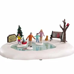 Village de Noël Lemax Journée de patinage en famille