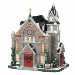 Village de Noël Lemax lumineux Eglise St Luke