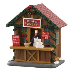 Village de Noël Lemax lumineux Stand de cidre et vin chaud