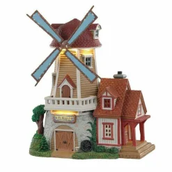 Village de Noël Lemax lumineux et en mouvement Vieux Moulin en pierres