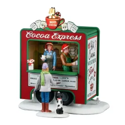 Village de Noël Lemax lumineux à piles Stand de chocolat chaud