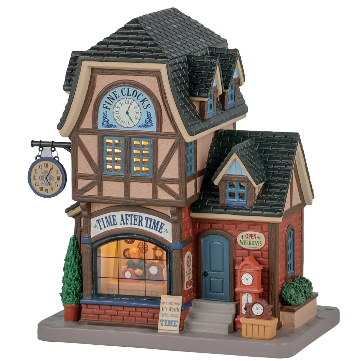 Village de Noël Lemax lumineux Horloger le bon Temps