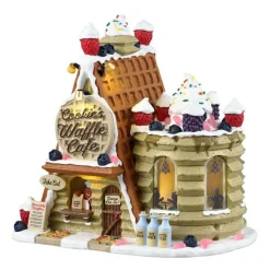 Village de Noël Lemax lumineux à piles Café des gaufres et cookies