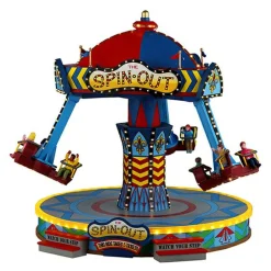 Village de Noël Lemax lumineux, musical et animé Manège le Spin Out