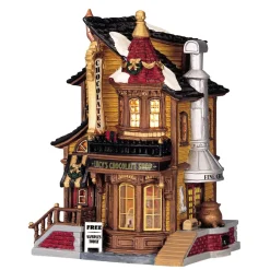 Village de Noël Lemax lumineux Boutique chocolaterie de Lucy