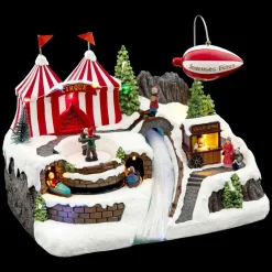 Village de Noël lumineux Chapiteau et dirigeable