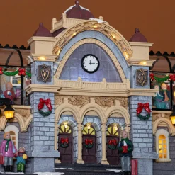 Village de Noël lumineux et musical Gare de train
