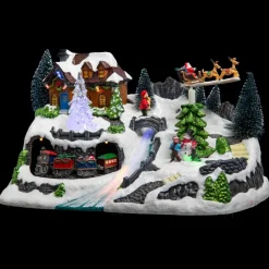 Village de Noël lumineux Train des neiges