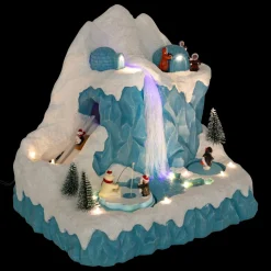Village de Noël musical et animé (H26 cm) Banquise des pingouins
