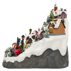 Village de Noël musical et animé (H32 cm) Village en fête