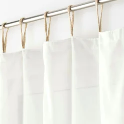 Voilage à passants coton (140 x 240 cm) Belani Blanc