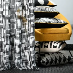 Voilage (140 x 260 cm) Linear Noir