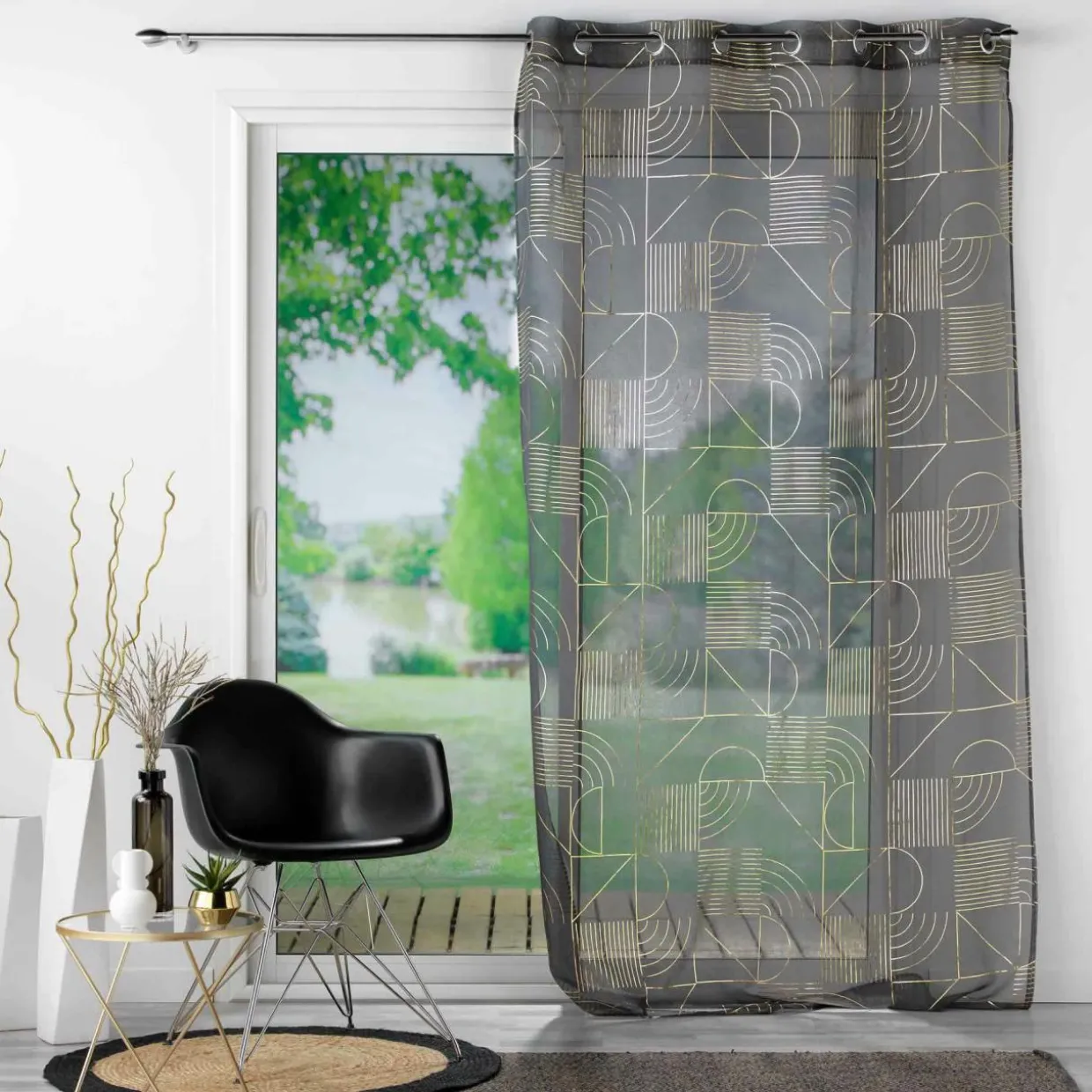 Voilage (140 x 240 cm) Lineor Gris anthracite