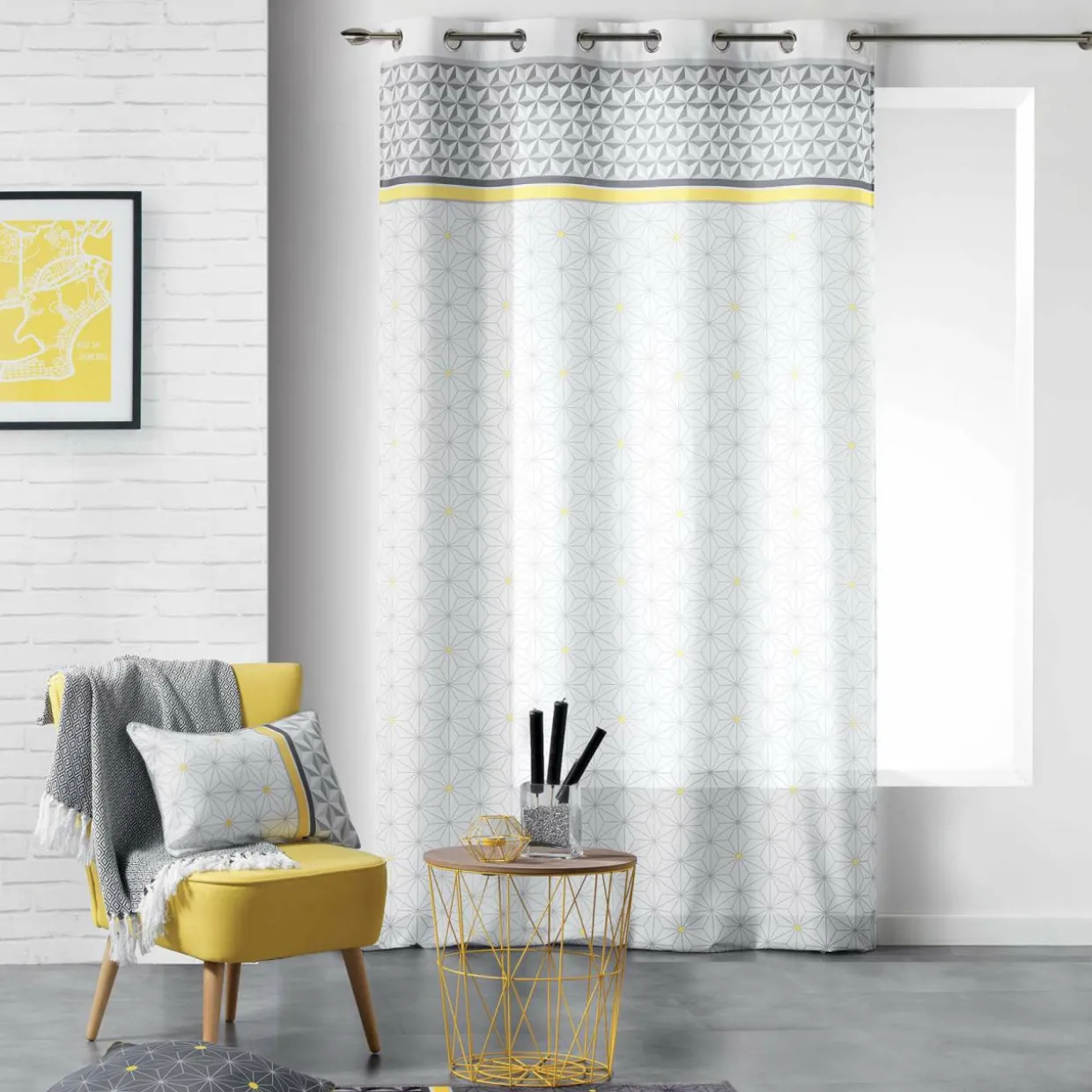 Voilage (140 x 240 cm) Mirade Jaune