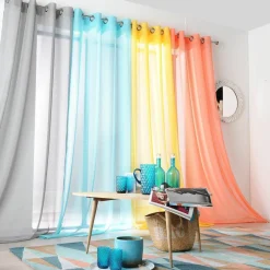 Voilage (145 x H240 cm) Givrée Gris perle