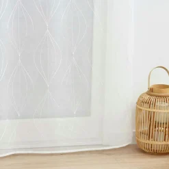 Voilage brodé (140 x 240 cm) Galactée Blanc