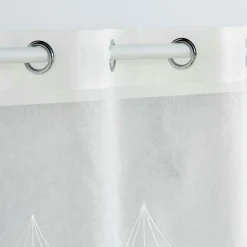 Voilage brodé (140 x 240 cm) Galactée Blanc