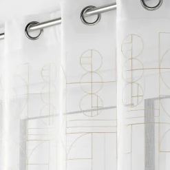 Voilage brodé œillets (140 x 240 cm) Odessa Or