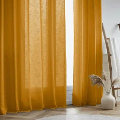 Voilage effet lin (140 x 240 cm) Robin Jaune Ocre