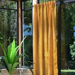 Voilage galon fronceur (140 x 260 cm) Derby Jaune moutarde