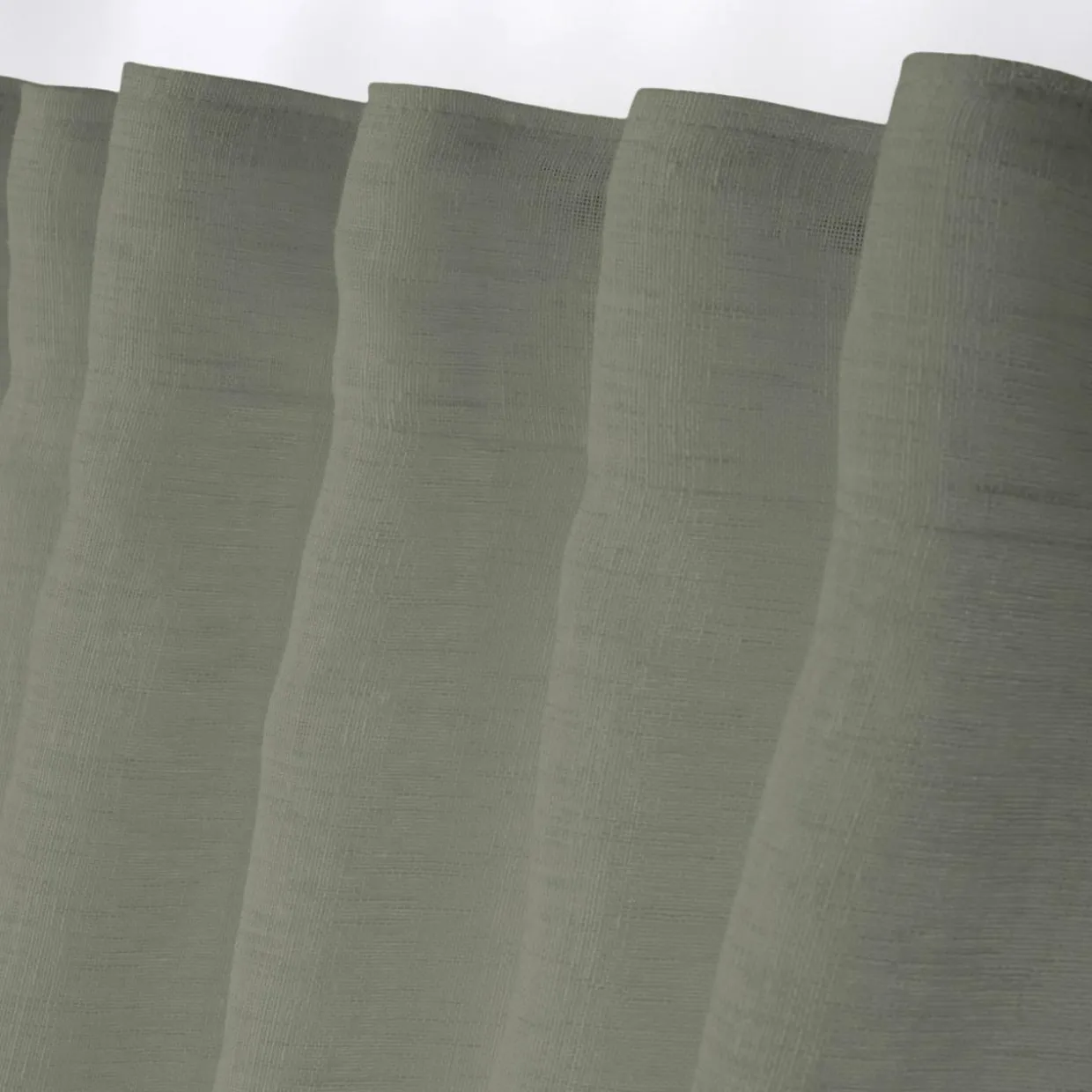 Voilage galon fronceur (140 x 260 cm) Madrid Vert kaki