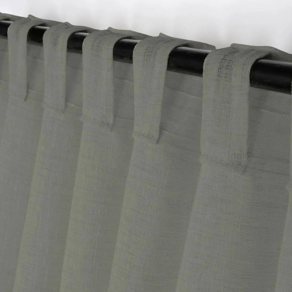 Voilage galon fronceur (140 x 260 cm) Madrid Vert kaki