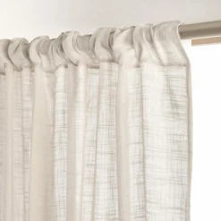 Voilage galon fronceur effet lin (140 x 240 cm) Robin Beige