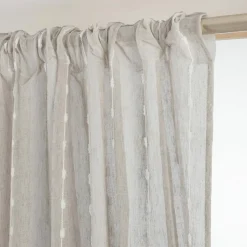 Voilage galon fronceur pompons (280 x 240 cm) Axel Beige