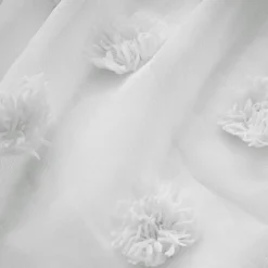 Voilage galon fronceur pompons (280 x 240 cm) Suzie Blanc