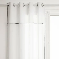 Voilage œillets à volant (140 x 240 cm) Fred Blanc