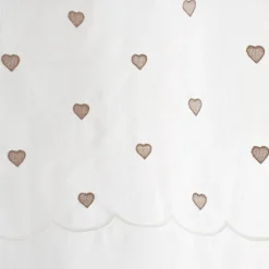 Voilage œillets (140 x 240 cm) Coeurs Beige