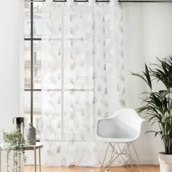 Voilage œillets (140 x 280 cm) Edelia Argent