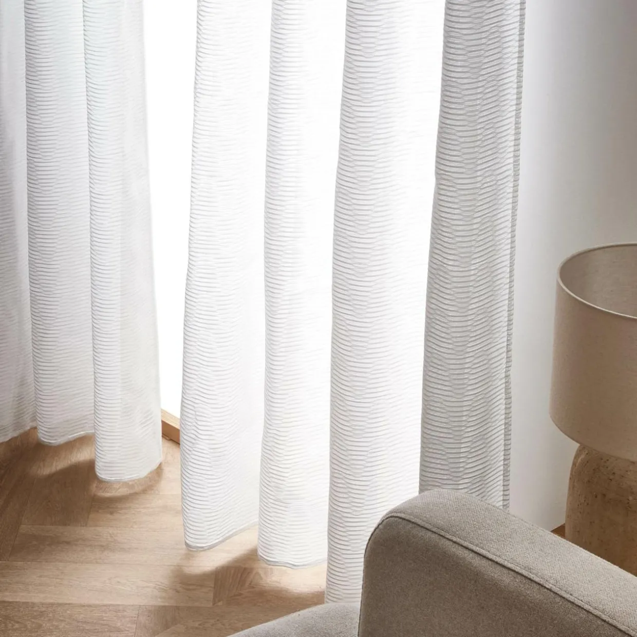 Voilage œillets (180 x 240 cm) Maël Blanc