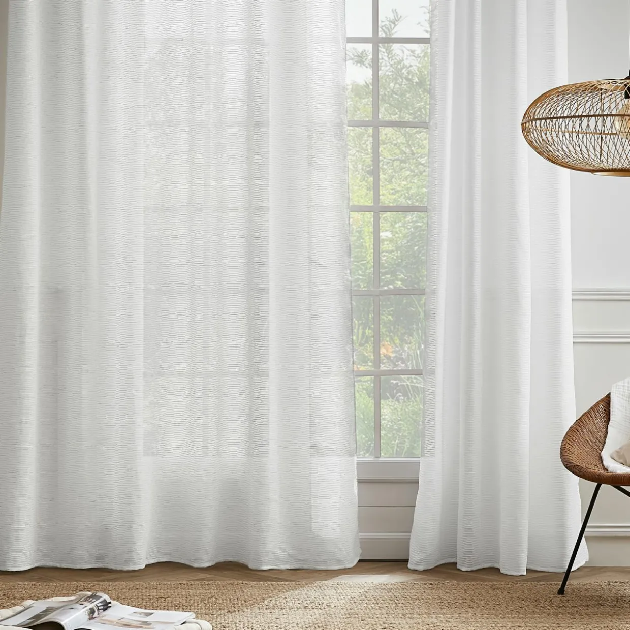 Voilage œillets (180 x 240 cm) Maël Blanc