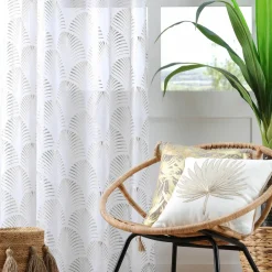 Voilage œillets (140 x 260 cm) Maldives Argent