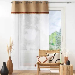 Voilage œillets (140 x 240 cm) Malory Terracotta