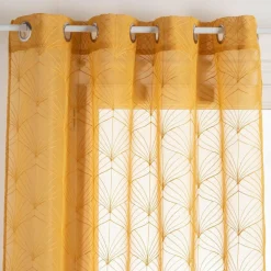 Voilage œillets (140 x 240 cm) Mia Jaune ocre