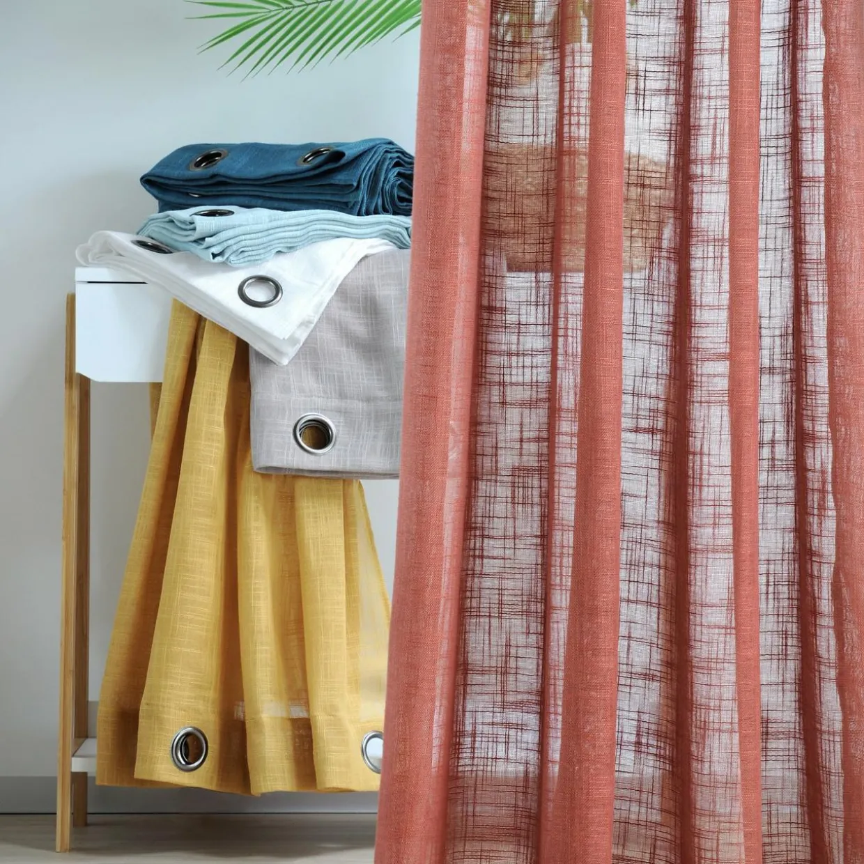 Voilage œillets (135 x 260 cm) Ontario Vert canard