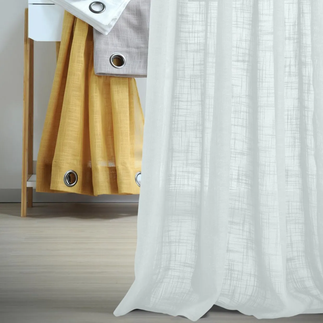 Voilage œillets (135 x 260 cm) Ontario Blanc