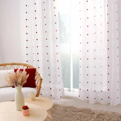 Voilage œillets (140 x 240 cm) Pointia Bordeaux