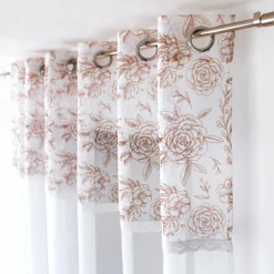 Voilage œillets (140 x 240 cm) Rosa Marron