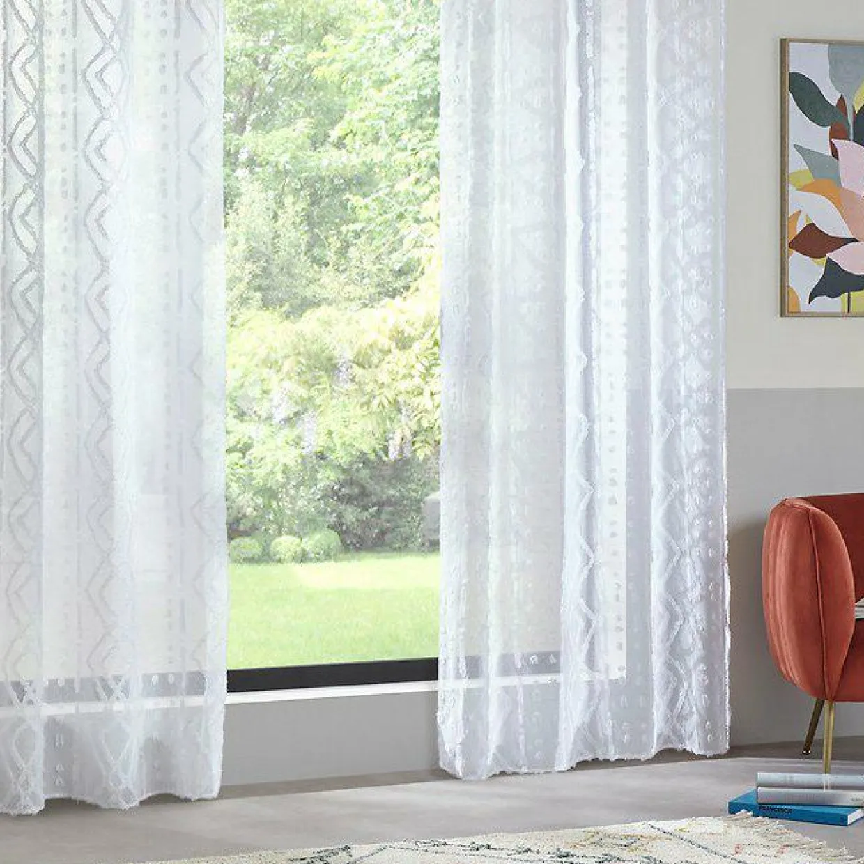 Voilage œillets (140 x 240 cm) Salma Blanc